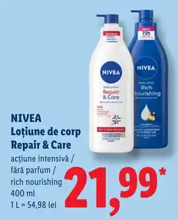 Lidl Nivea loțiune de corp repair & care Ofertă
