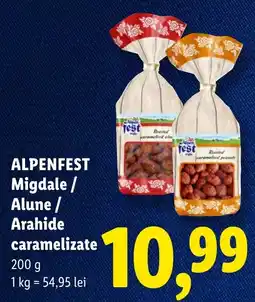 Lidl Alpenfest migdale alune arahide caramelizate Ofertă