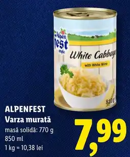 Lidl Alpenfest varza murata Ofertă