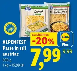 Lidl Alpenfest Paste în stil austriac Ofertă