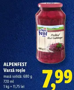 Lidl Alpenfest varză roșie Ofertă