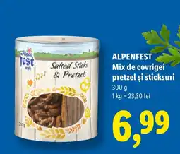 Lidl Alpenfest mix de covrigi pretzel și sticksuri Ofertă