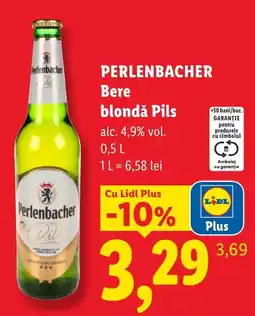 Lidl Perlenbacher Bere blondă Pils Ofertă