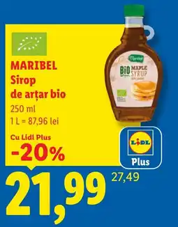 Lidl Maribel sirop de arțar bio Ofertă