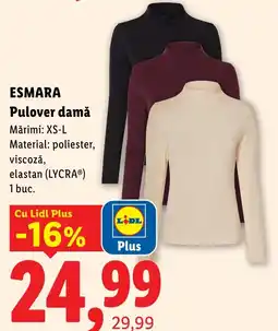 Lidl Esmara Pulover damă Ofertă