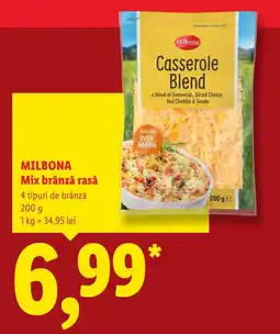 Lidl Milbona mix brânză rasă Ofertă