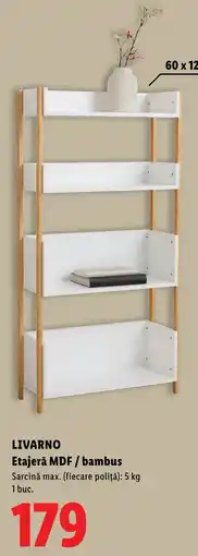 Lidl Livarno etajeră mdf / bambus Ofertă