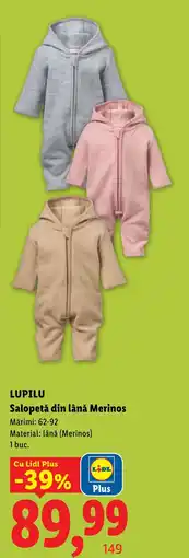 Lidl Lupilu salopeta din lana merinos Ofertă