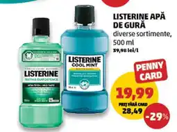 Penny LISTERINE Apă de gură Ofertă