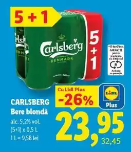 Lidl CARLSBERG Bere blondă Ofertă