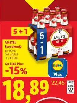 Lidl AMSTEL Bere blondă Ofertă
