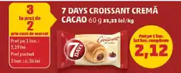 Penny 7 DAYS CROISSANT CREMĂ CACAO Ofertă