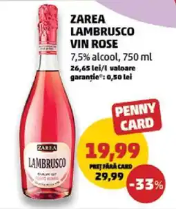 Penny Zarea Lambrusco Vin Rose Ofertă
