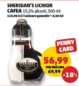 Penny SHERIDAN`S Lichior cafea Ofertă