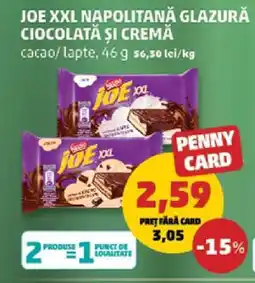 Penny JOE XXL Napolitană Glazură Ciocolată și Cremă Ofertă