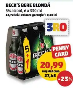 Penny BECK‘S Bere blondă Ofertă