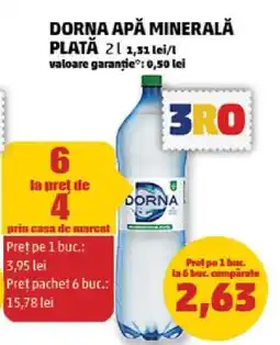 Penny DORNA APĂ MINERALĂ PLATĂ 2L Ofertă