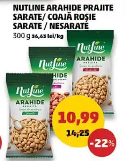 Penny NUTLINE ARAHIDE PRAJITE SARATE/ COAJĂ ROȘIE SARATE / NESARATE Ofertă