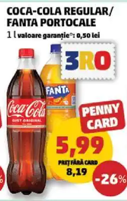 Penny COCA-COLA regular, FANTA portocale Ofertă