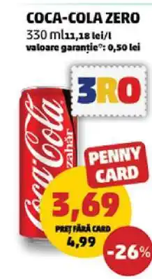 Penny Coca-Cola zero Ofertă