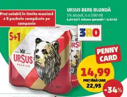 Penny URSUS Bere blondă Ofertă