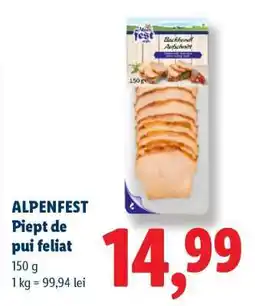 Lidl ALPENFEST Piept de pui feliat Ofertă