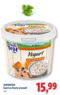 Lidl Alpenfest Iaurt cu fructe și müsli Ofertă