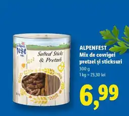Lidl ALPENFEST Mix de covrigi pretzel și sticksuri Ofertă