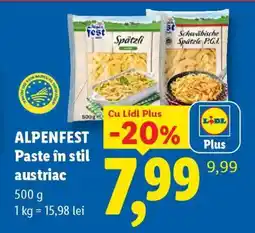 Lidl Alpenfest Paste în stil austriac Ofertă