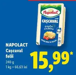 Lidl NAPOLACT Caşcaval felii Ofertă