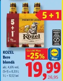 Lidl KOZEL Bere blondă Ofertă