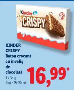 Lidl Kinder Crispy Ofertă