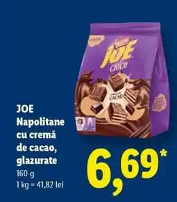 Lidl JOE Napolitane cu cremă de cacao, glazurate Ofertă