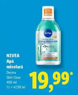 Lidl NIVEA Apă micelară Derma Skin Clear Ofertă