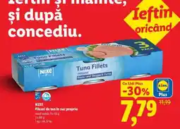 Lidl NIXE Fileuri de ton în suc propriu Ofertă
