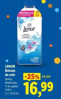 Lidl Lenor Balsam de rufe Ofertă