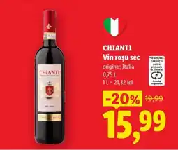 Lidl CHIANTI Vin roșu sec Ofertă
