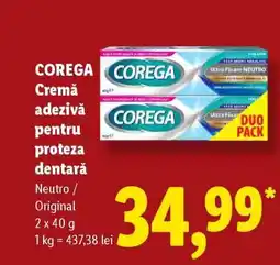 Lidl COREGA Cremă adezivă pentru proteză dentară Ofertă