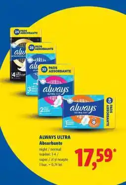Lidl Always Ultra Absorbante Ofertă