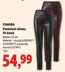 Lidl ESMARA Pantaloni skinny fit damă Ofertă