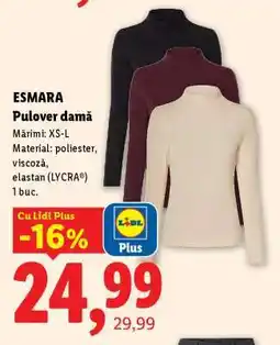 Lidl Esmara Pulover damă Ofertă