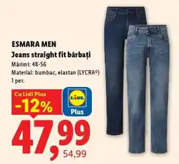 Lidl ESMARA MEN Jeans Straight Fit, bărbați Ofertă