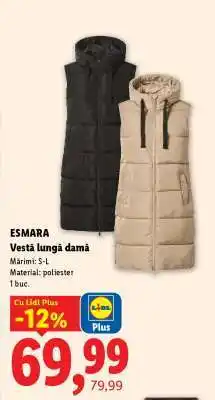Lidl ESMARA Vestă lungă damă Ofertă