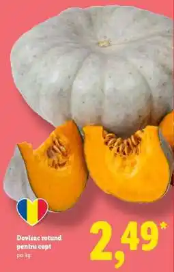 Lidl Dovleac rotund pentru copt Ofertă
