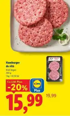 Lidl Hamburger de vită Ofertă