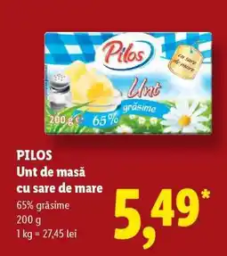Lidl PILOS Unt de masă cu sare de mare Ofertă