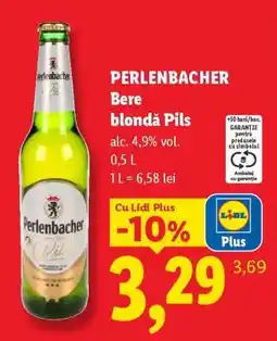 Lidl Perlenbacher Bere blondă Pils Ofertă