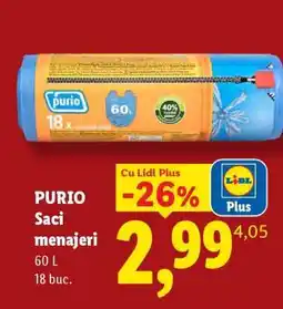 Lidl PURIO Saci menajeri Ofertă