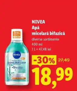 Lidl NIVEA Apă micelară bifazică Ofertă