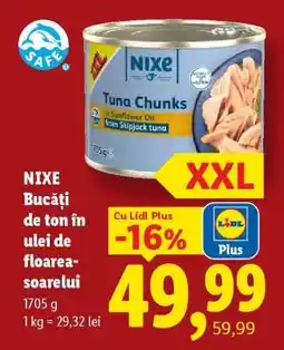 Lidl NIXE Bucăți de ton în ulei de floarea-soarelui Ofertă